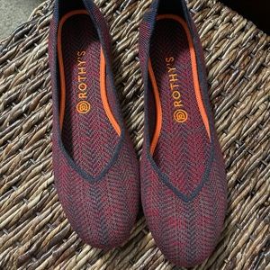 Rothy’s Bordeaux Herringbone flats size 10.5 NEW